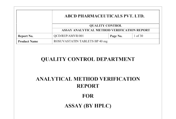 do pharmaceutical method validation and sop documentation